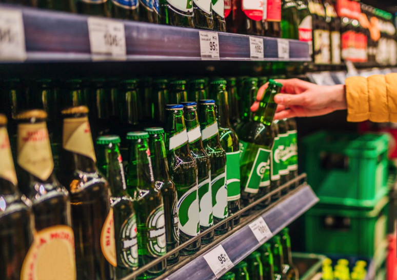 Customer considers their options for beer